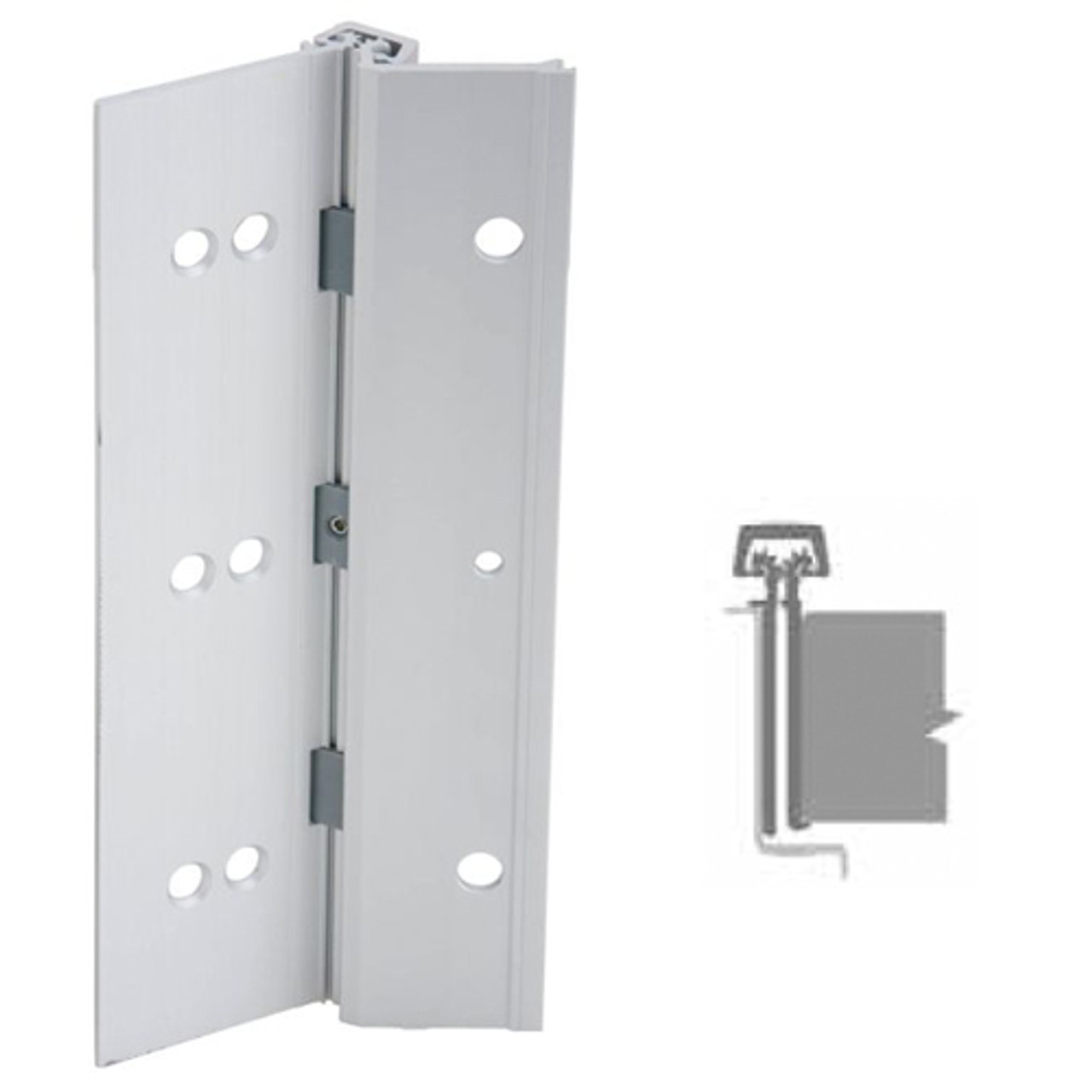 224HD-US28-95-TF IVES Full Mortise Continuous Geared Hinges with Thread Forming Screws in Satin Aluminum