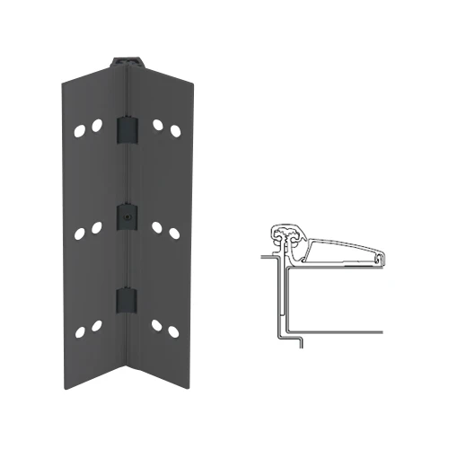 045XY-315AN-83-TF IVES Adjustable Half Surface Continuous Geared Hinges with Thread Forming Screws in Anodized Black