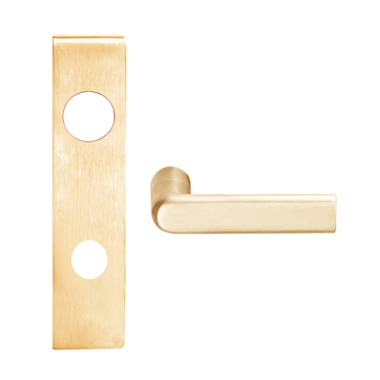 L9050BD-01L-612 Schlage L Series Entrance Commercial Mortise Lock with 01 Cast Lever Design Prepped for SFIC in Satin Bronze