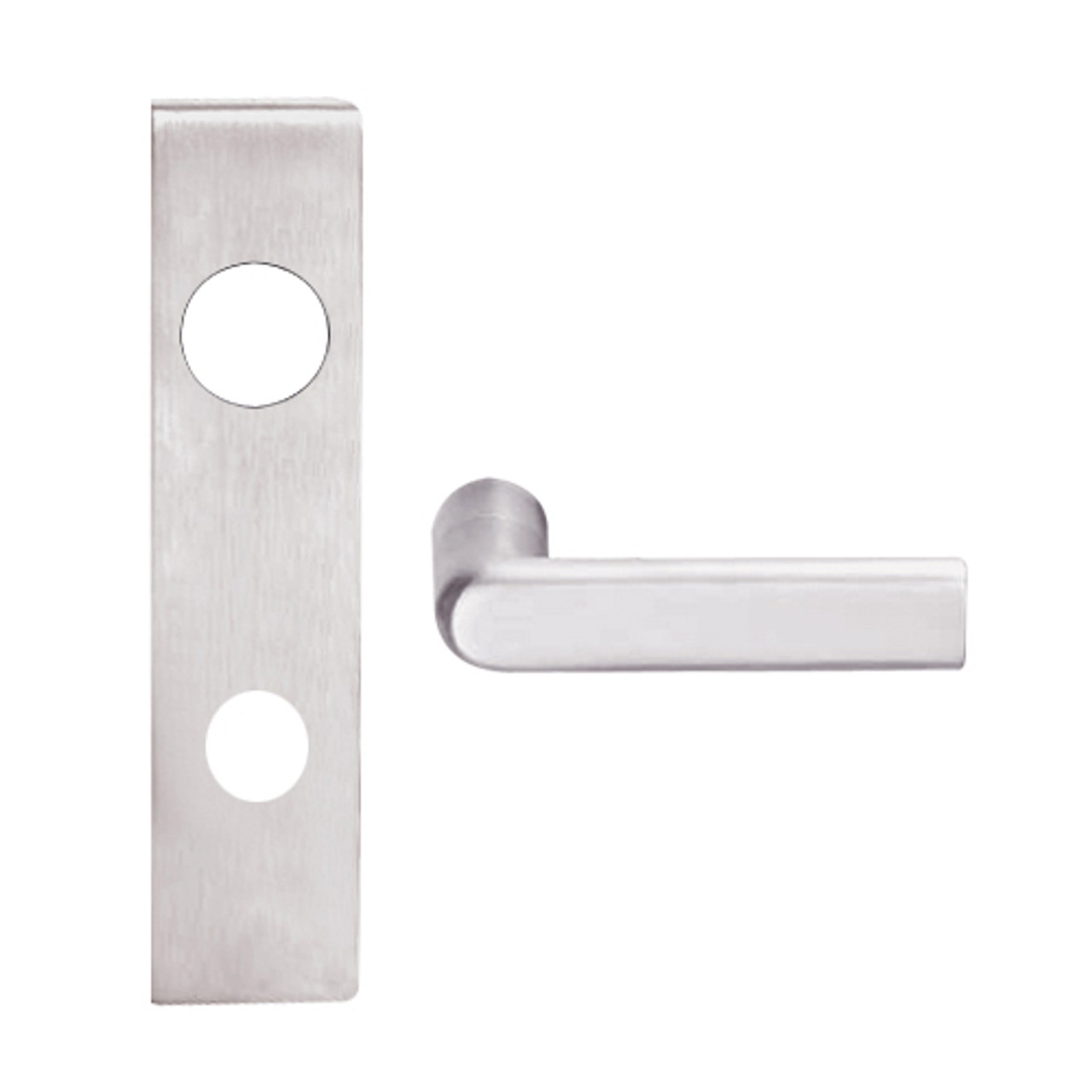 L9050BD-01L-629 Schlage L Series Entrance Commercial Mortise Lock with 01 Cast Lever Design Prepped for SFIC in Bright Stainless Steel