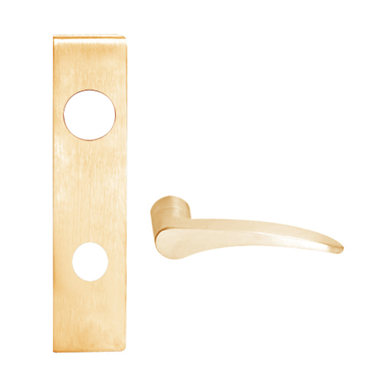 L9050BD-12L-612-LH Schlage L Series Entrance Commercial Mortise Lock with 12 Cast Lever Design Prepped for SFIC in Satin Bronze