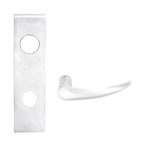 L9070BD-OME-N-625 Schlage L Series Classroom Commercial Mortise Lock with Omega Lever Design Prepped for SFIC in Bright Chrome