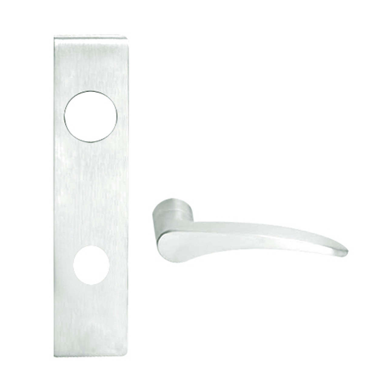 L9070BD-12L-619-LH Schlage L Series Classroom Commercial Mortise Lock with 12 Cast Lever Design Prepped for SFIC in Satin Nickel