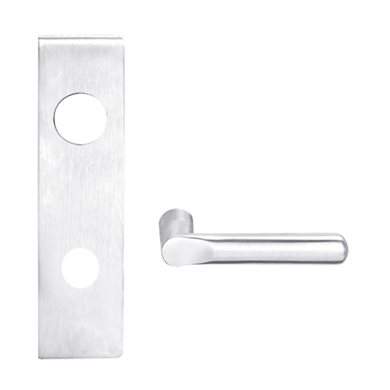 L9080BD-18N-625 Schlage L Series Storeroom Commercial Mortise Lock with 18 Cast Lever Design in Bright Chrome