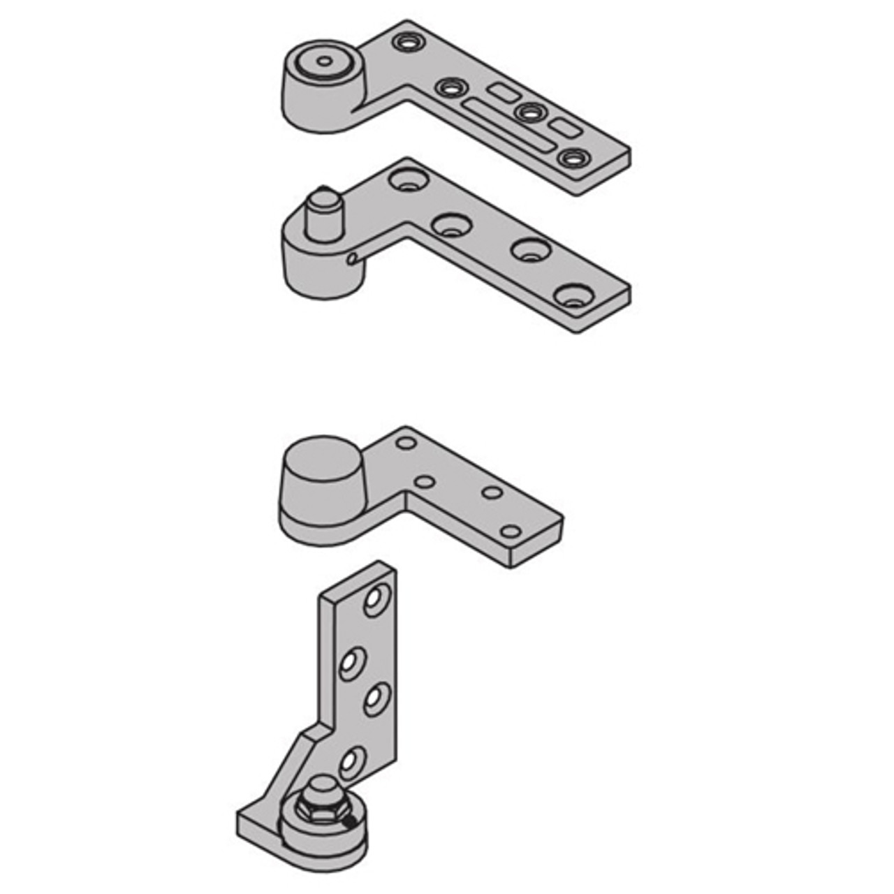 7212-SET-US4-LH IVES 7212 3/4" Offset Tap & Bottom Pivot in Satin Brass