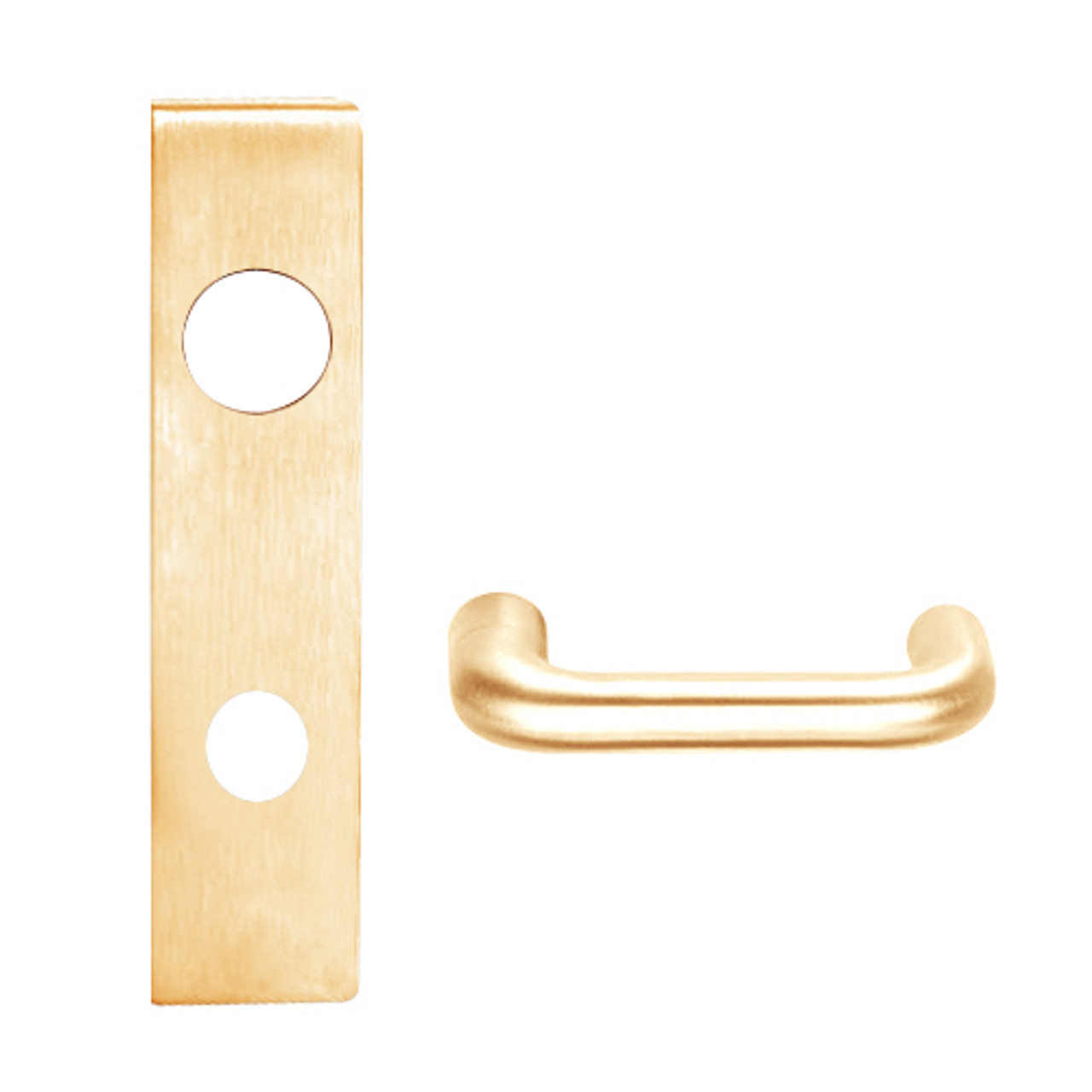 L9080BD-03L-612 Schlage L Series Storeroom Commercial Mortise Lock with 03 Cast Lever Design Prepped for SFIC in Satin Bronze