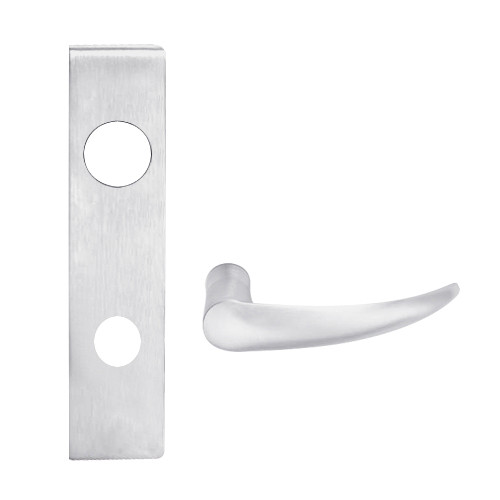 L9080BD-OME-L-626 Schlage L Series Storeroom Commercial Mortise Lock with Omega Lever Design Prepped for SFIC in Satin Chrome
