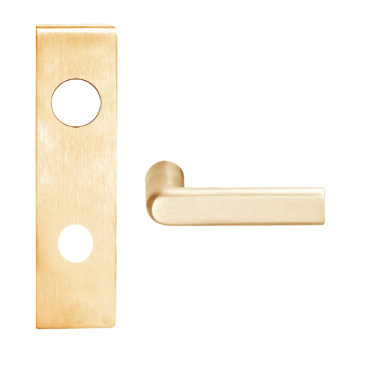 L9050J-01N-612 Schlage L Series Entrance Commercial Mortise Lock with 01 Cast Lever Design Prepped for FSIC in Satin Bronze