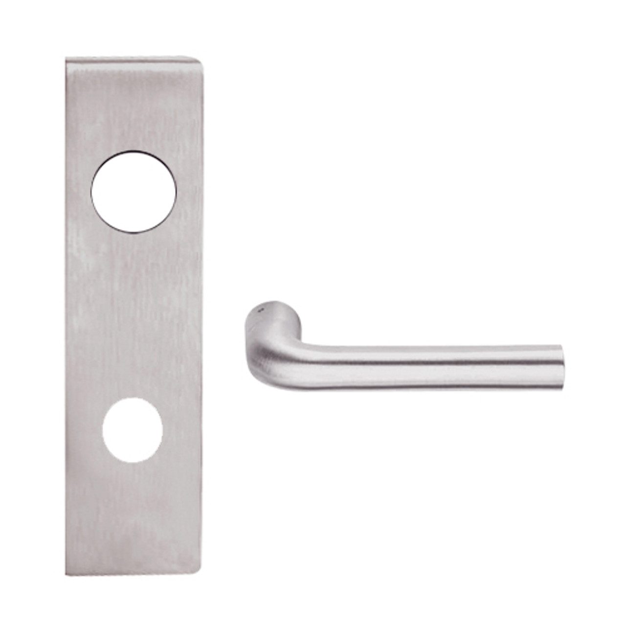 L9050J-02N-630 Schlage L Series Entrance Commercial Mortise Lock with 02 Cast Lever Design Prepped for FSIC in Satin Stainless Steel