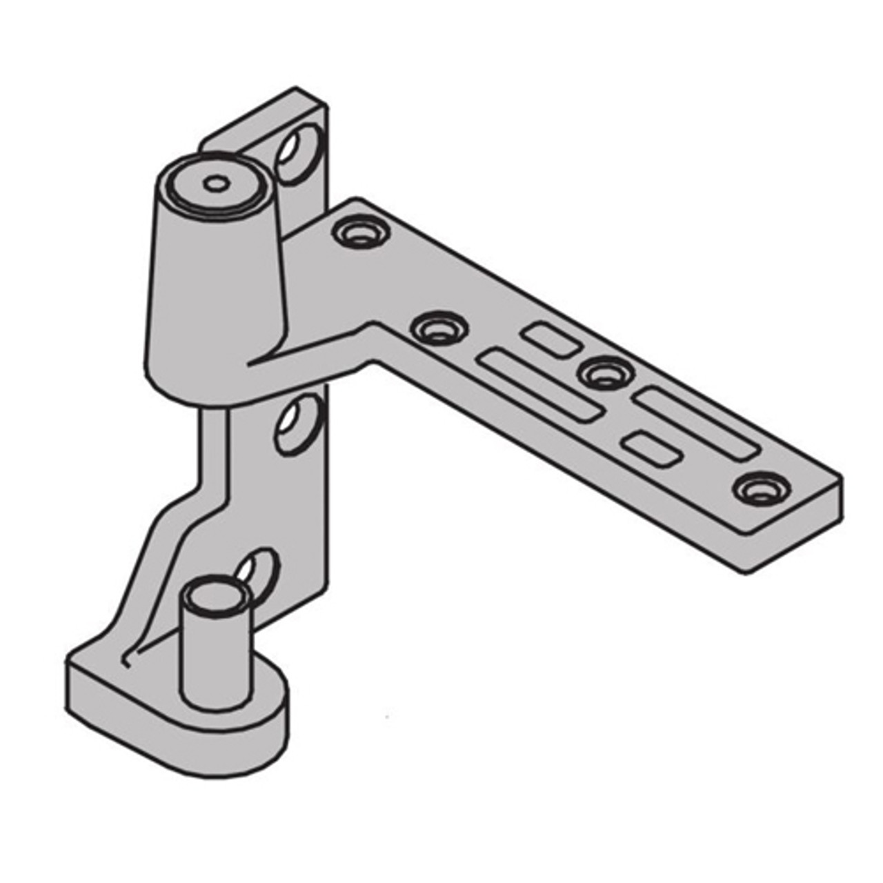 7215-BTM-US26D-LH IVES 7215 3/4" Offset Bottom Pivot in Satin Chrome