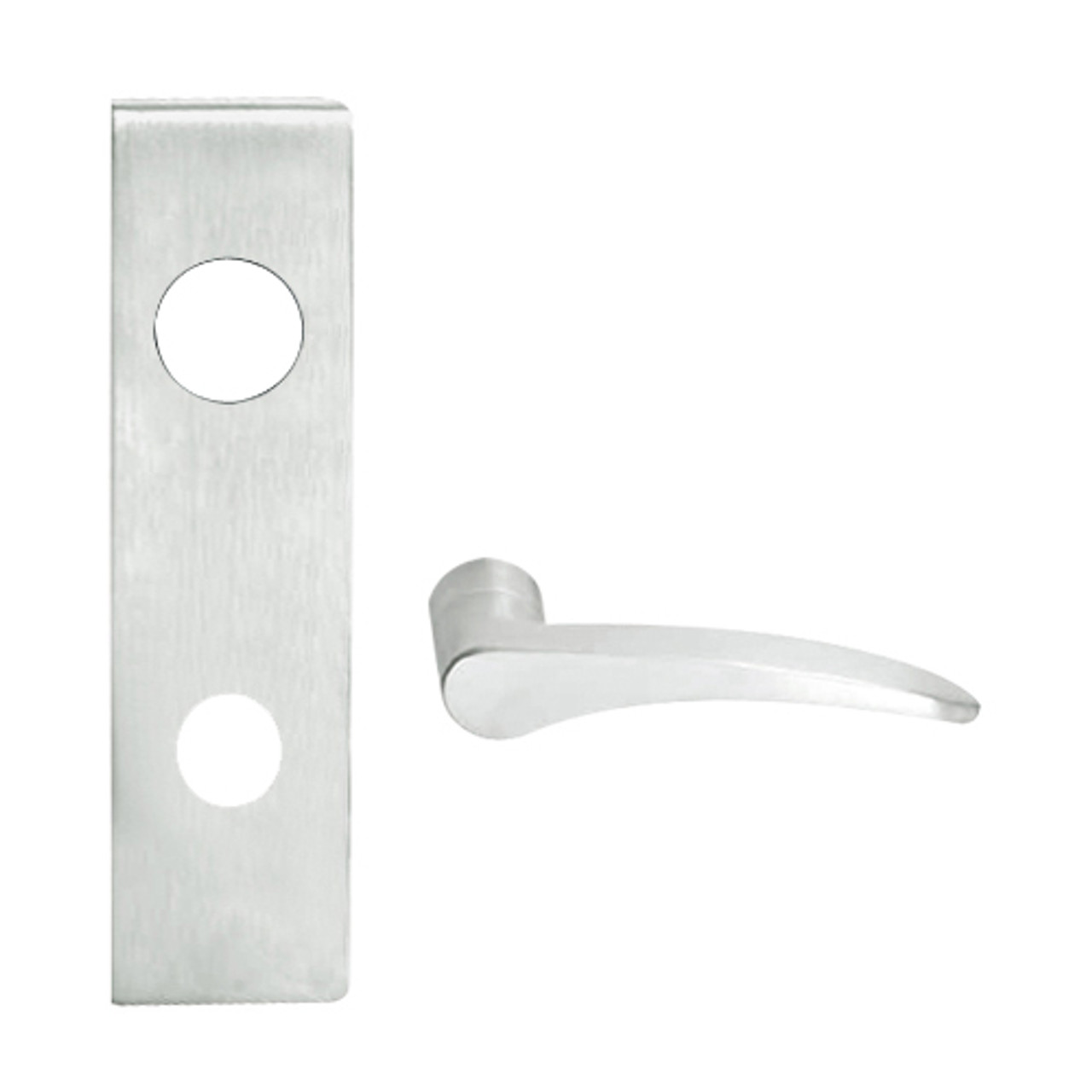 L9050J-12N-619-LH Schlage L Series Entrance Commercial Mortise Lock with 12 Cast Lever Design Prepped for FSIC in Satin Nickel