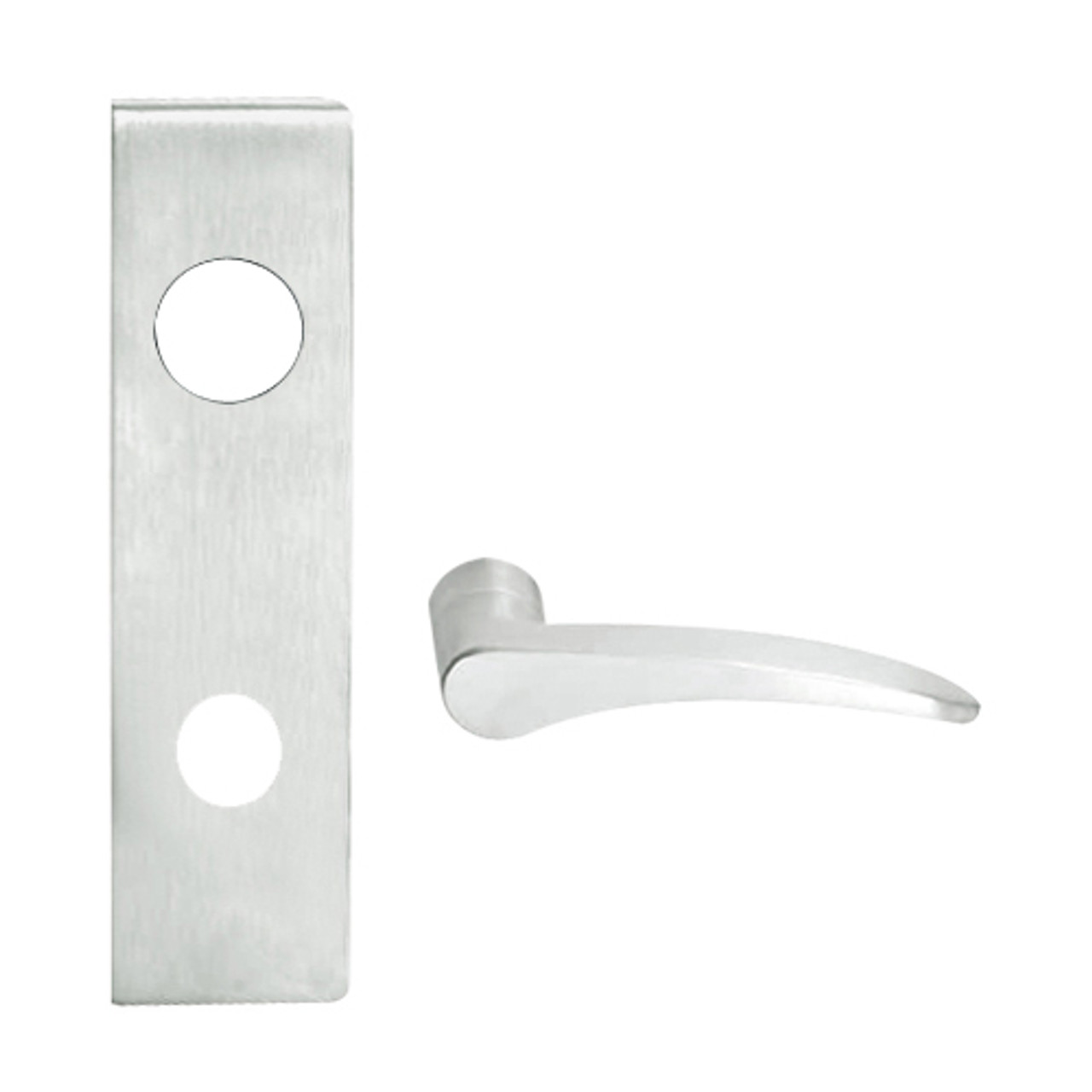 L9050J-12N-619-RH Schlage L Series Entrance Commercial Mortise Lock with 12 Cast Lever Design Prepped for FSIC in Satin Nickel