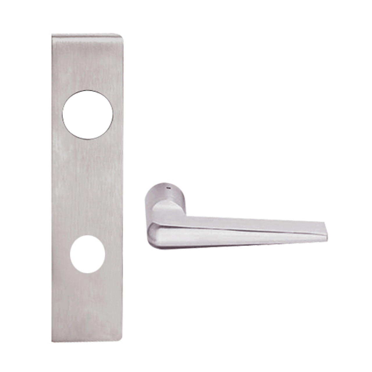 L9050J-05L-630 Schlage L Series Entrance Commercial Mortise Lock with 05 Cast Lever Design Prepped for FSIC in Satin Stainless Steel