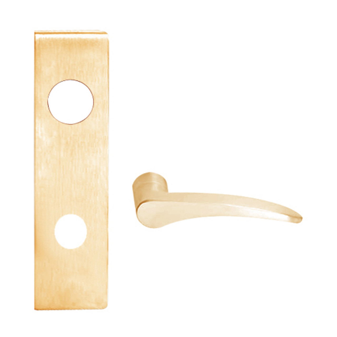L9070J-12N-612-LH Schlage L Series Classroom Commercial Mortise Lock with 12 Cast Lever Design Prepped for FSIC in Satin Bronze