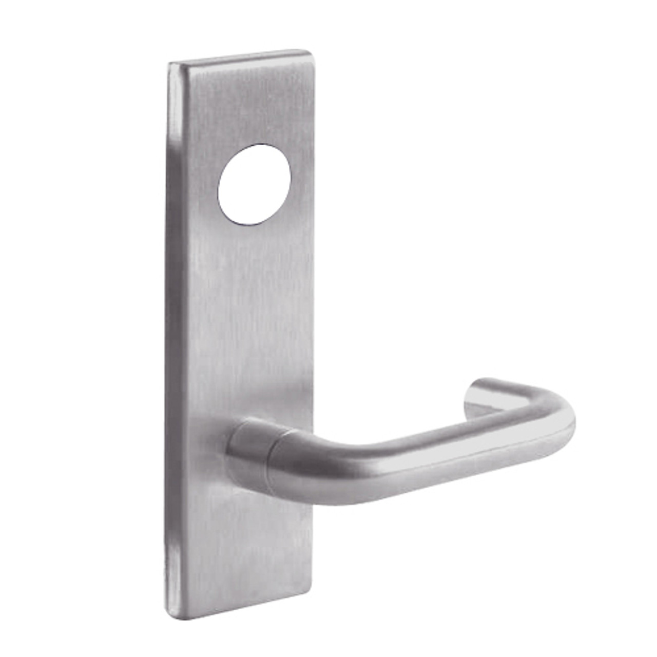 L9080J-03N-630 Schlage L Series Storeroom Commercial Mortise Lock with 03 Cast Lever Design Prepped for FSIC in Satin Stainless Steel