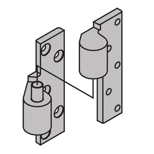 7230F-INT-US26D-LH IVES Fire Rated 7230F 3/4" Offset Intermediate Pivot in Satin Chrome