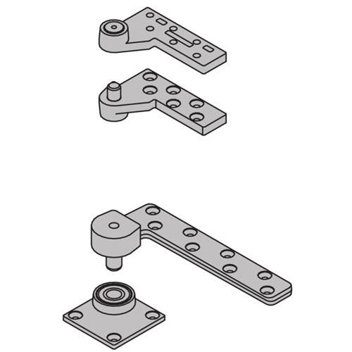 7230F-SET-SP28 IVES Fire Rated 7230F 3/4" Offset Tap & Bottom Pivot in Sprayed Aluminum