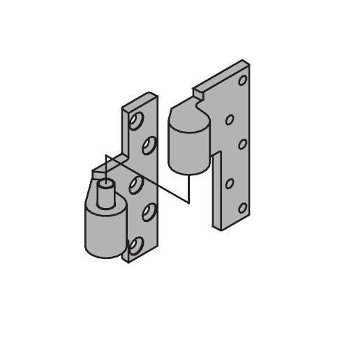 7245F-INT-SP28-LH IVES Fire Rated 7245F 1-1/2" Offset Intermediate Pivot in Sprayed Aluminum