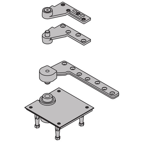 7245F-SET-US3 IVES Fire Rated 7245F 1-1/2" Offset Top & Bottom Pivot in Bright Brass