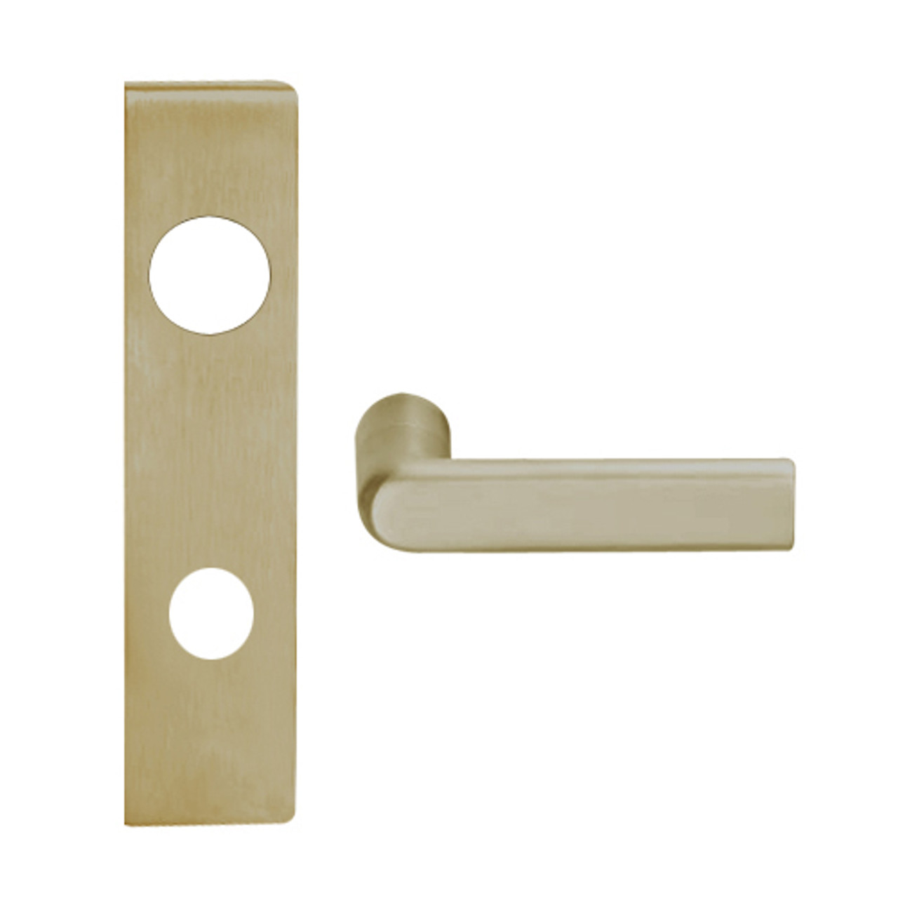 L9480L-01L-613 Schlage L Series Less Cylinder Storeroom with Deadbolt Commercial Mortise Lock with 01 Cast Lever Design in Oil Rubbed Bronze