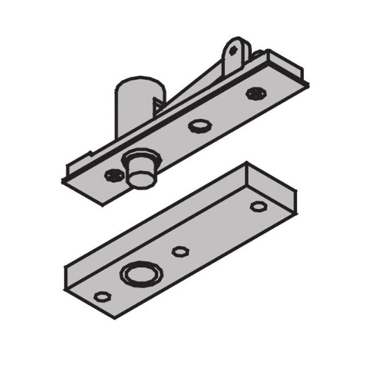 7256-TOP-US26D IVES 7256 1-1/2" Center Hung Top Pivot in Satin Chrome