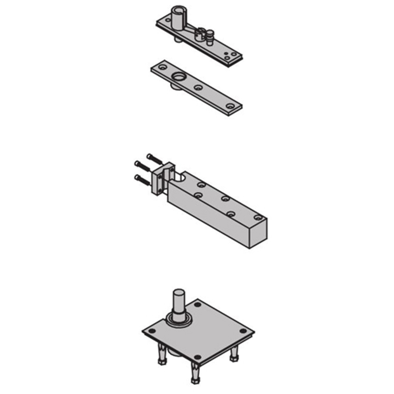 7259-SET-US10B IVES 7259 1-1/2" Center Hung Top & Bottom Pivot in Oil Rubbed Bronze