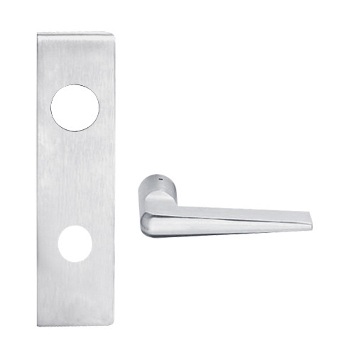 L9082L-05N-626 Schlage L Series Less Cylinder Institution Commercial Mortise Lock with 05 Cast Lever Design in Satin Chrome