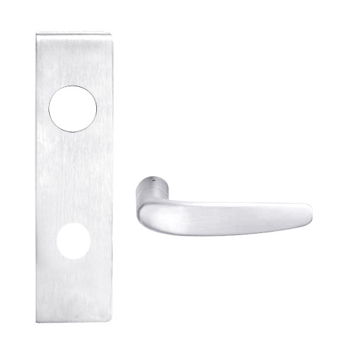L9082L-07N-625 Schlage L Series Less Cylinder Institution Commercial Mortise Lock with 07 Cast Lever Design in Bright Chrome