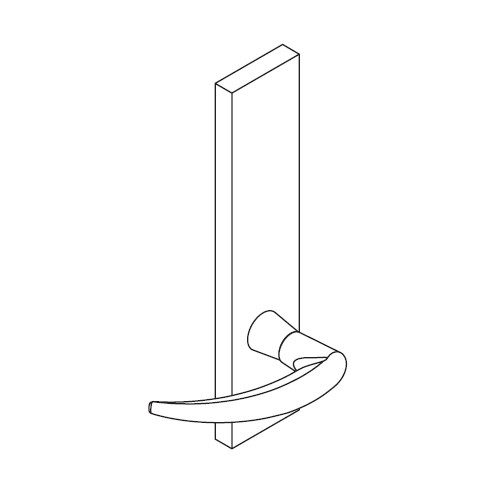 L9082L-OME-L-626, Schlage Institution, Mortise Lock, Omega Lever, L Escutcheon, Less Cylinder, Satin Chrome Finish