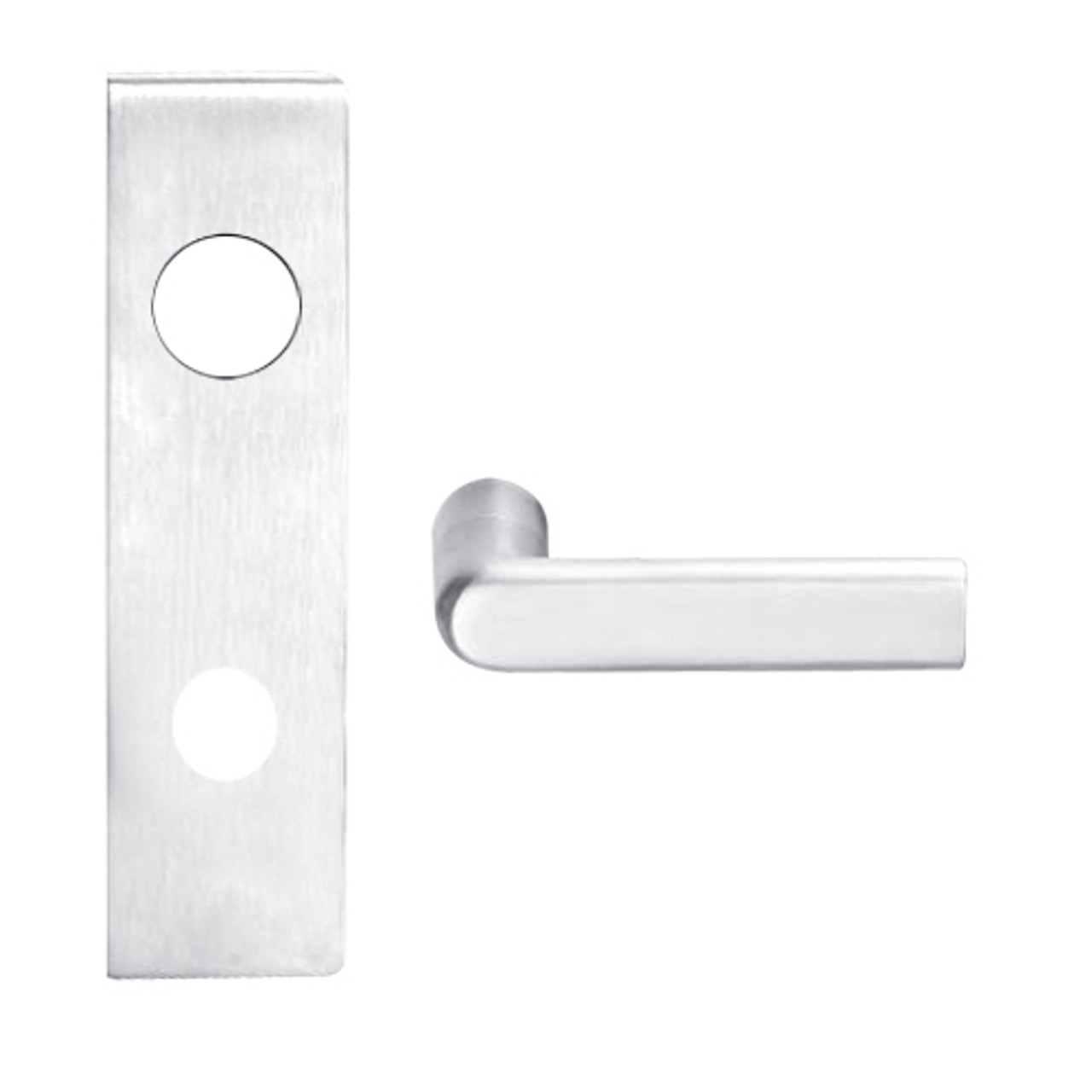 L9456BD-01N-625 Schlage L Series Corridor with Deadbolt Commercial Mortise Lock with 01 Cast Lever Design Prepped for SFIC in Bright Chrome