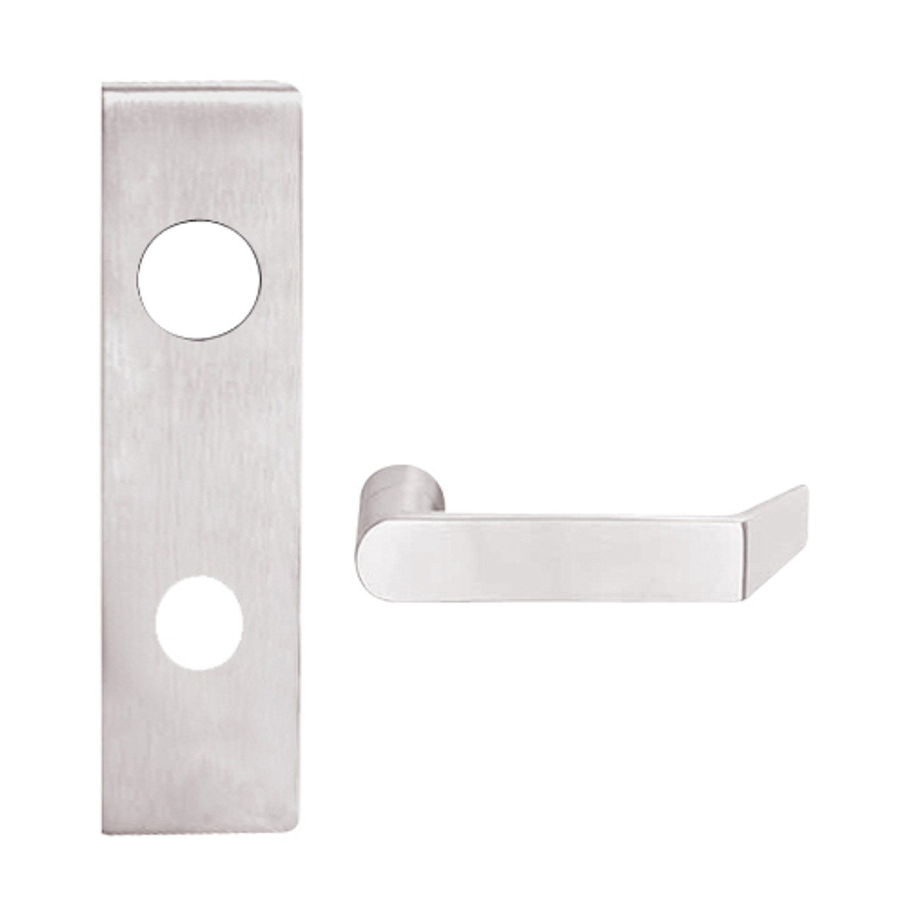 L9456BD-06N-629 Schlage L Series Corridor with Deadbolt Commercial Mortise Lock with 06 Cast Lever Design Prepped for SFIC in Bright Stainless Steel
