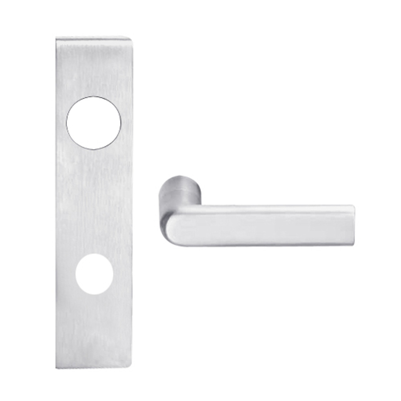 L9456BD-01L-626 Schlage L Series Corridor with Deadbolt Commercial Mortise Lock with 01 Cast Lever Design Prepped for SFIC in Satin Chrome