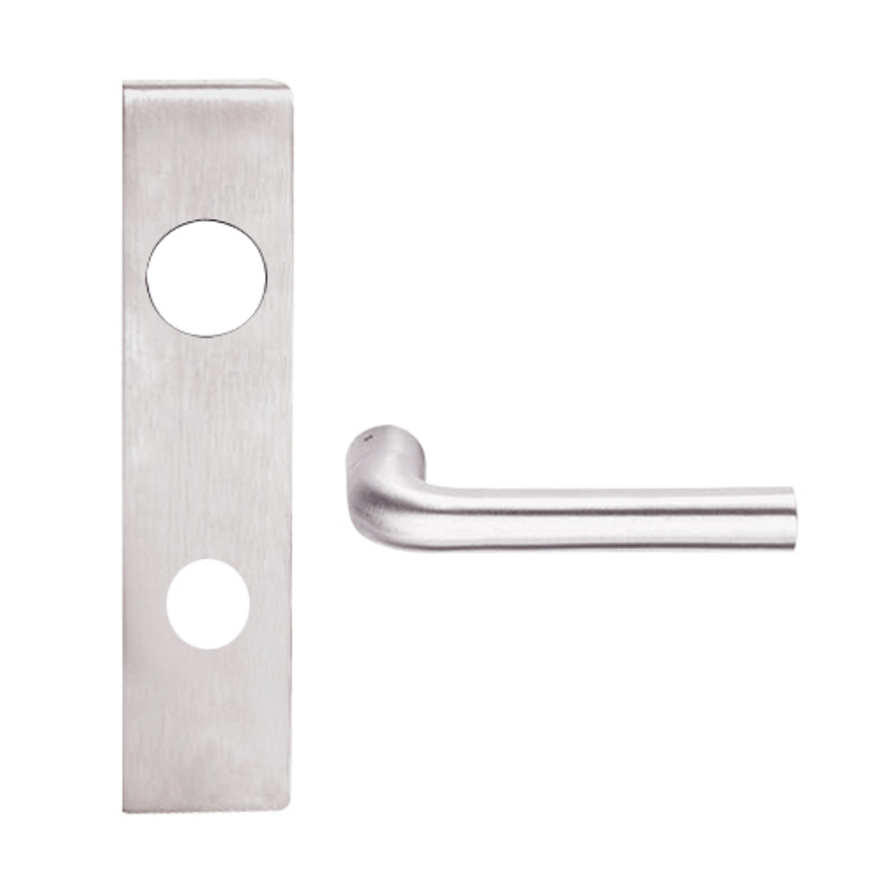 L9456BD-02L-629 Schlage L Series Corridor with Deadbolt Commercial Mortise Lock with 02 Cast Lever Design Prepped for SFIC in Bright Stainless Steel
