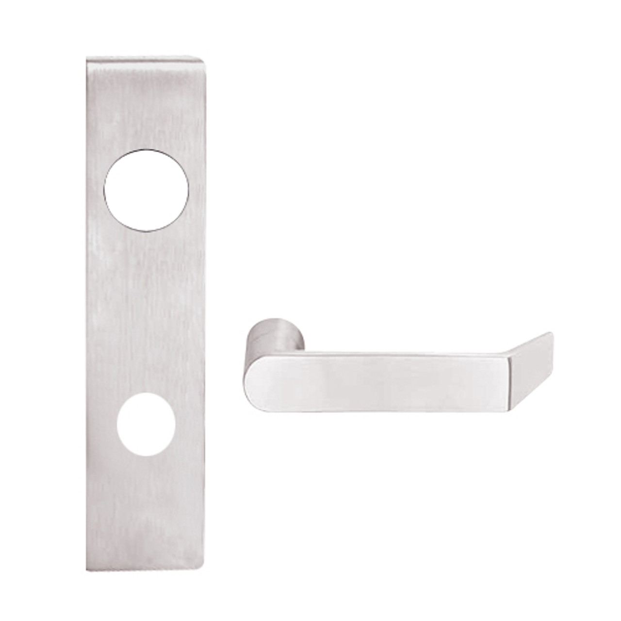 L9456BD-06L-629 Schlage L Series Corridor with Deadbolt Commercial Mortise Lock with 06 Cast Lever Design Prepped for SFIC in Bright Stainless Steel