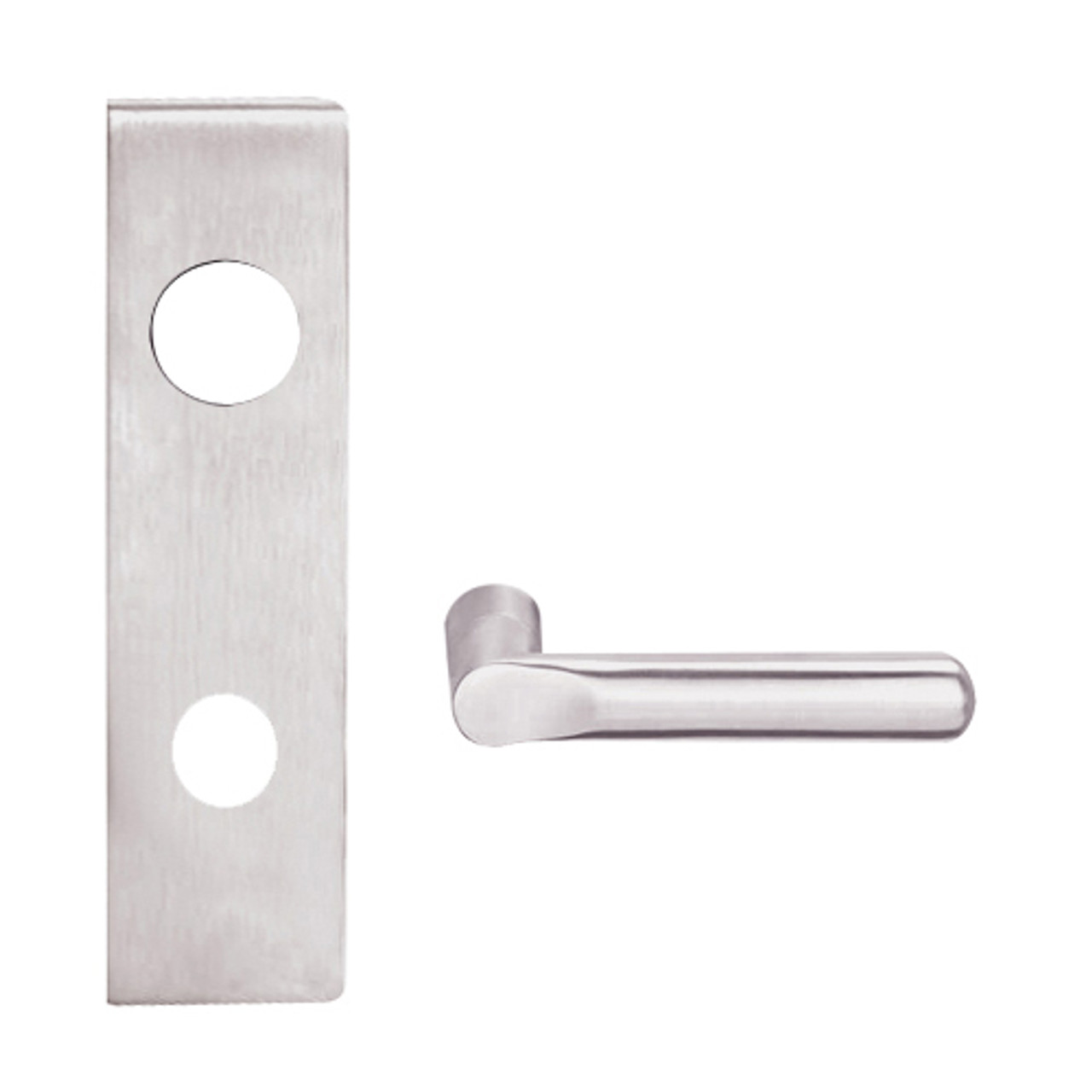 L9456J-18N-629 Schlage L Series Corridor with Deadbolt Commercial Mortise Lock with 18 Cast Lever Design Prepped for FSIC in Bright Stainless Steel
