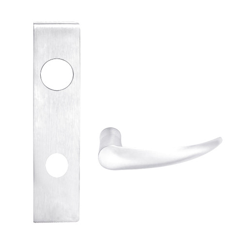 L9456J-OME-L-625 Schlage L Series Corridor with Deadbolt Commercial Mortise Lock with Omega Lever Design Prepped for FSIC in Bright Chrome