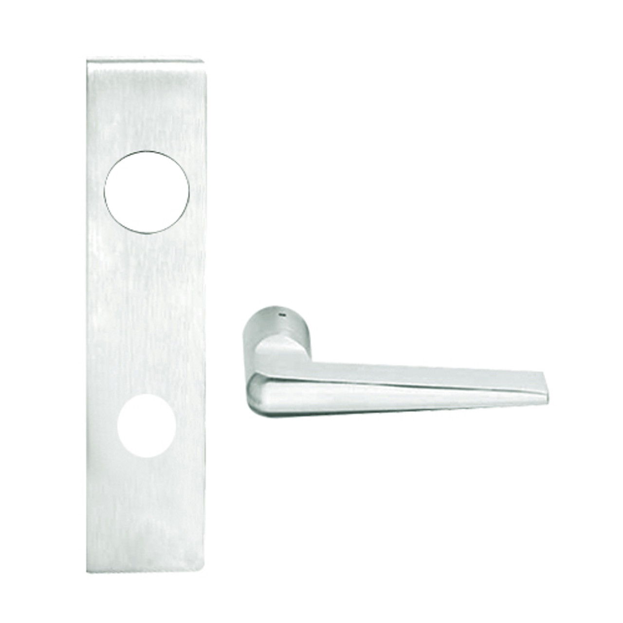 L9453BD-05L-619 Schlage L Series Entrance with Deadbolt Commercial Mortise Lock with 05 Cast Lever Prepped for SFIC in Satin Nickel