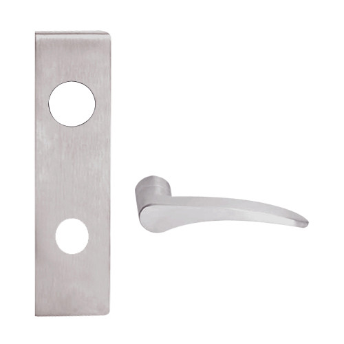 L9453J-12N-630-LH Schlage L Series Entrance with Deadbolt Commercial Mortise Lock with 12 Cast Lever Prepped for FSIC in Satin Stainless Steel
