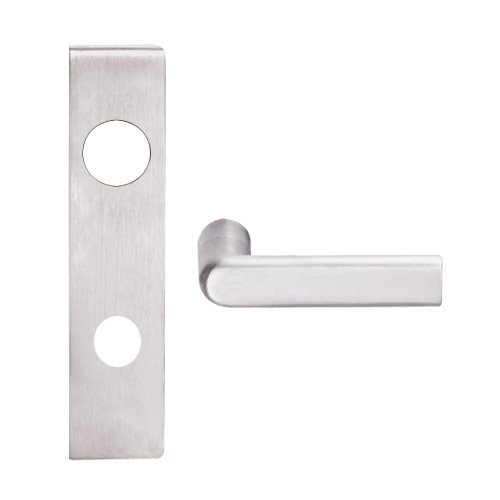 L9480BD-01L-629 Schlage L Series Storeroom with Deadbolt Commercial Mortise Lock with 01 Cast Lever Prepped for SFIC in Bright Stainless Steel
