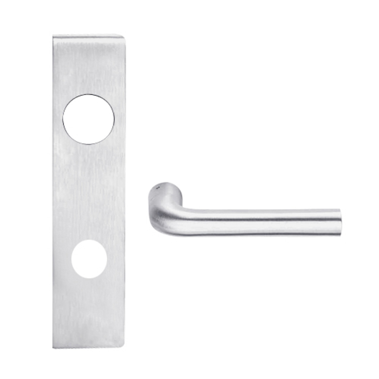L9480BD-02L-626 Schlage L Series Storeroom with Deadbolt Commercial Mortise Lock with 02 Cast Lever Prepped for SFIC in Satin Chrome
