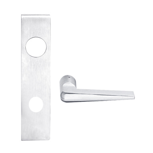 L9480BD-05L-625 Schlage L Series Storeroom with Deadbolt Commercial Mortise Lock with 05 Cast Lever Prepped for SFIC in Bright Chrome