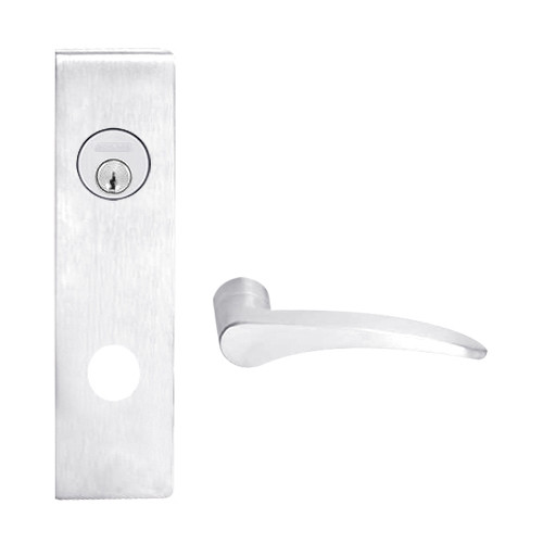 L9082P-12N-625-RH Schlage L Series Institution Commercial Mortise Lock with 12 Cast Lever Design in Bright Chrome