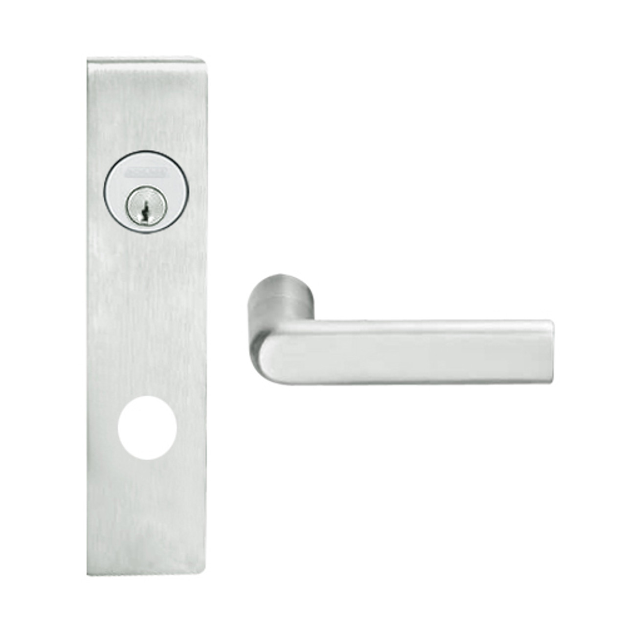 L9082P-01L-619 Schlage L Series Institution Commercial Mortise Lock with 01 Cast Lever Design in Satin Nickel