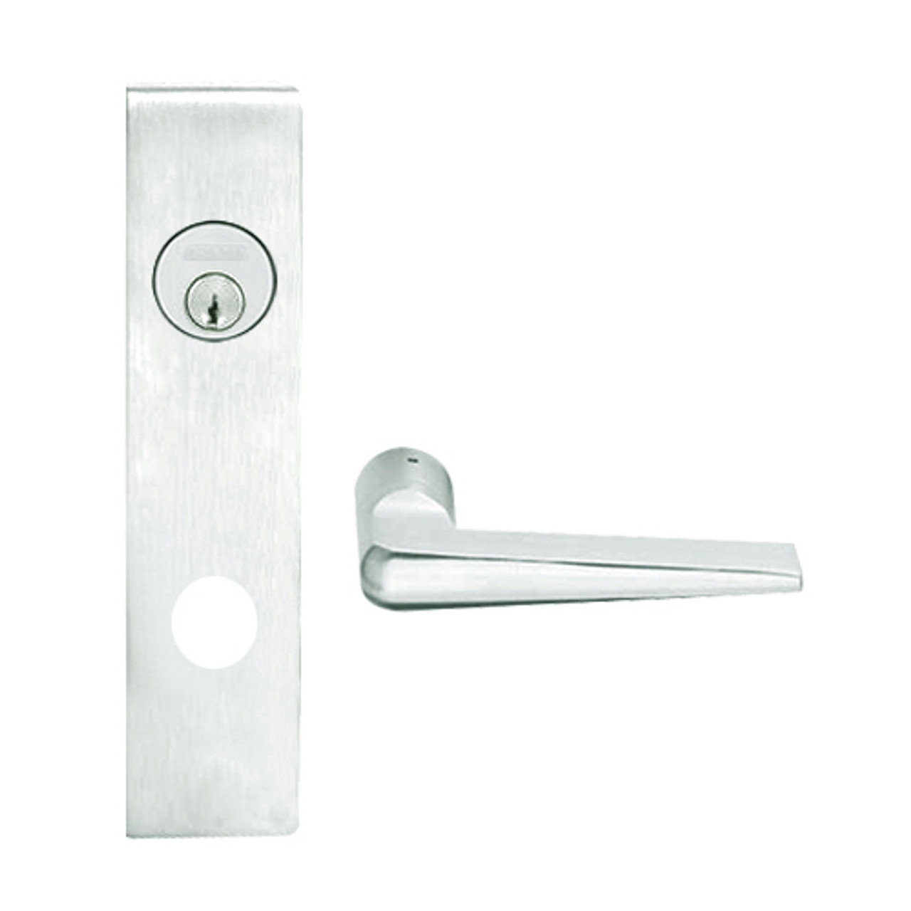 L9082P-05L-619 Schlage L Series Institution Commercial Mortise Lock with 05 Cast Lever Design in Satin Nickel