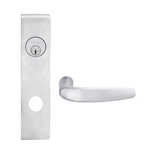 L9082P-07L-626 Schlage L Series Institution Commercial Mortise Lock with 07 Cast Lever Design in Satin Chrome