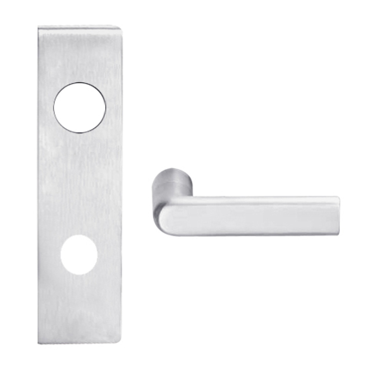 L9082BD-01N-626 Schlage L Series Institution Commercial Mortise Lock with 01 Cast Lever Prepped for SFIC in Satin Chrome