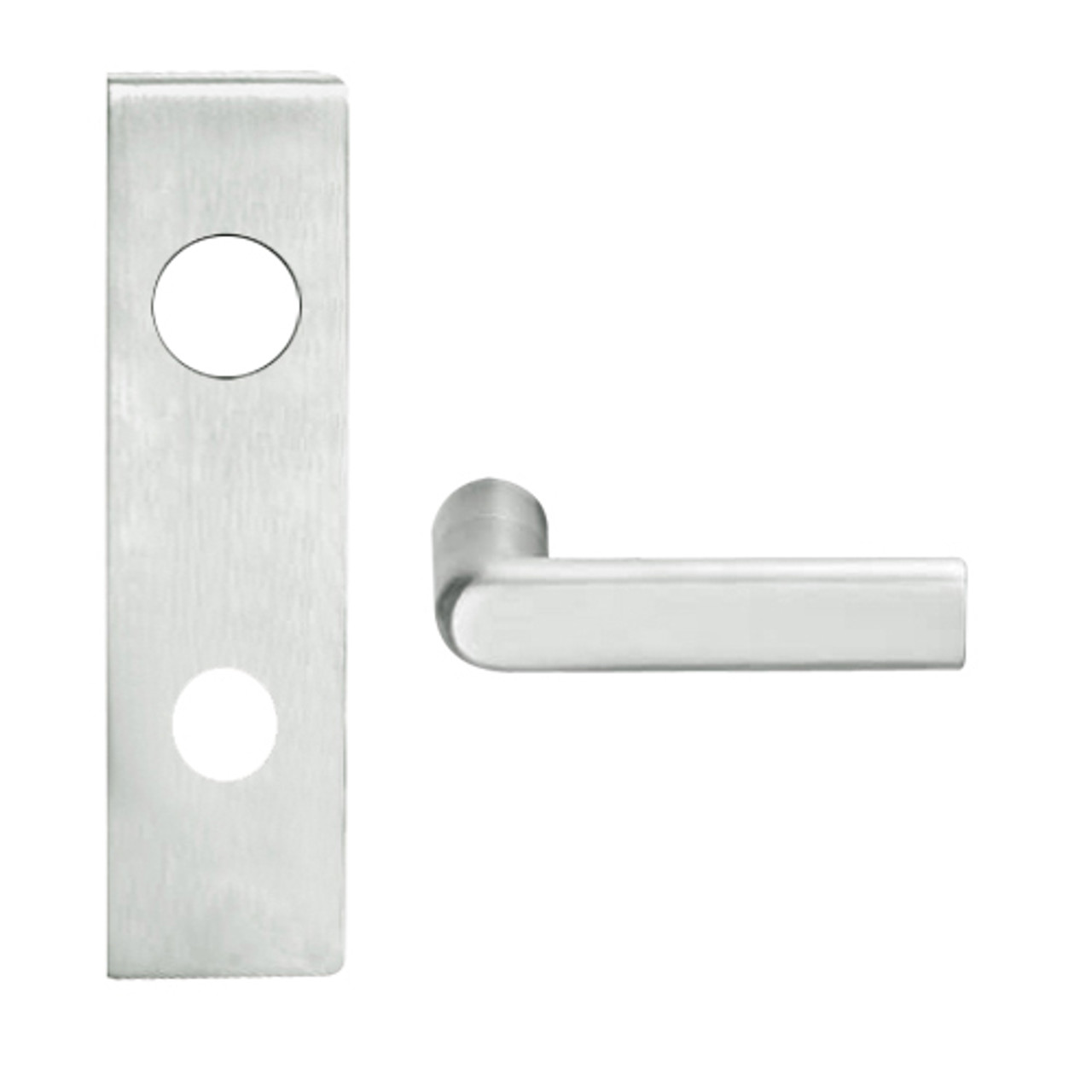 L9082BD-01N-619 Schlage L Series Institution Commercial Mortise Lock with 01 Cast Lever Prepped for SFIC in Satin Nickel