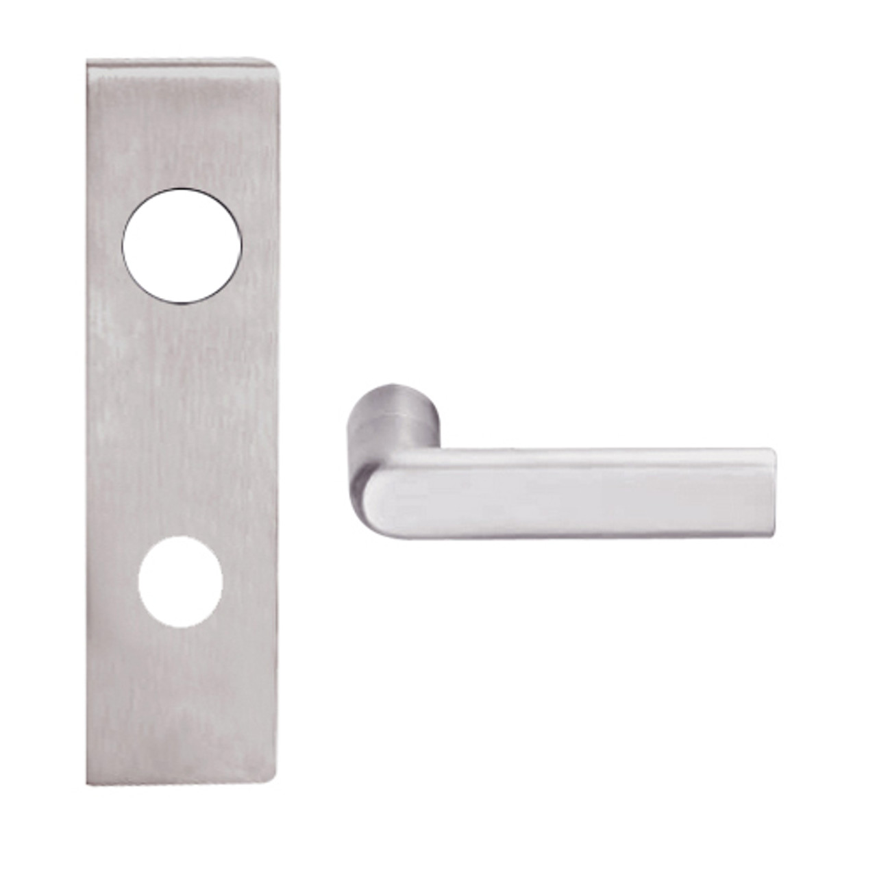 L9082BD-01N-630 Schlage L Series Institution Commercial Mortise Lock with 01 Cast Lever Prepped for SFIC in Satin Stainless Steel