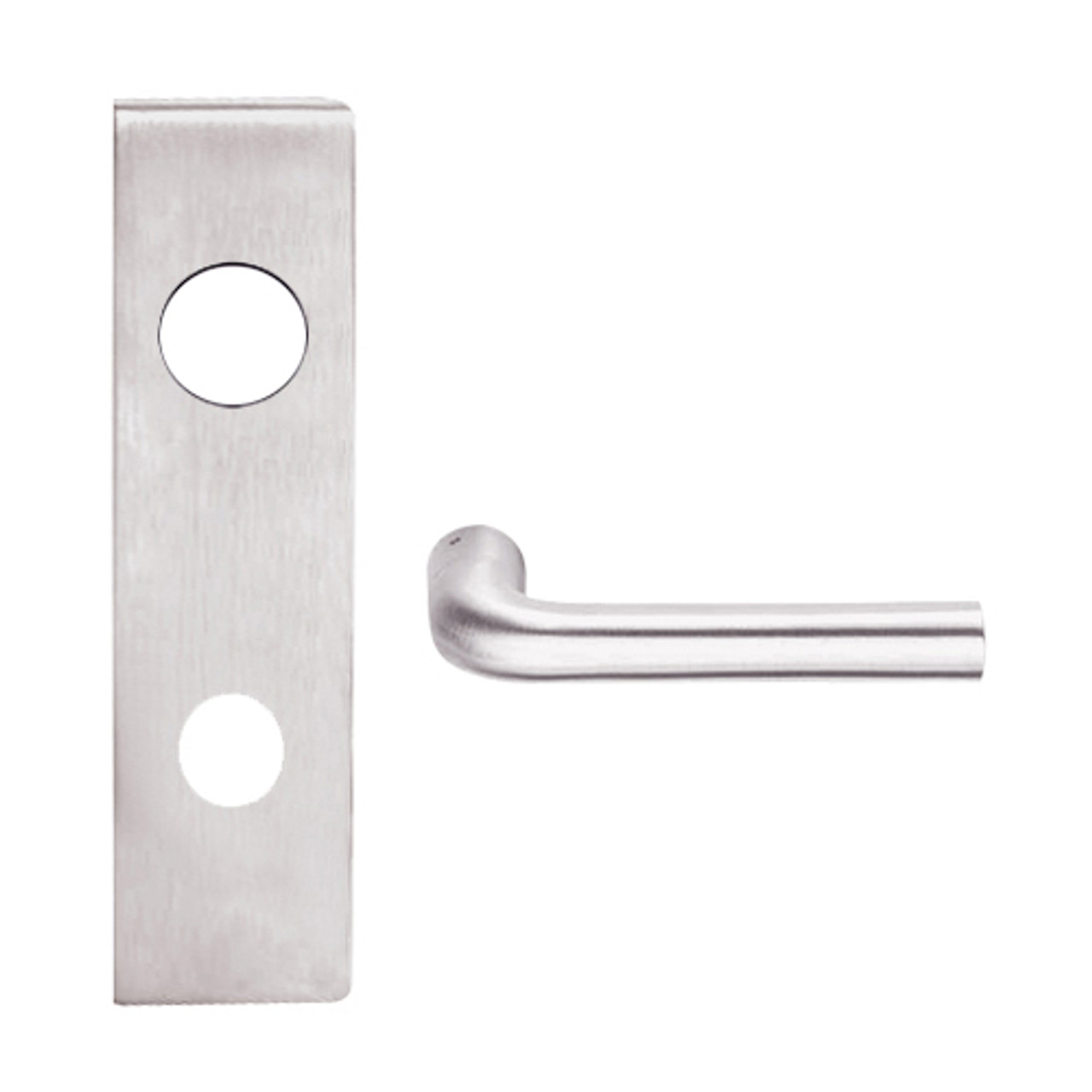 L9082BD-02N-629 Schlage L Series Institution Commercial Mortise Lock with 02 Cast Lever Prepped for SFIC in Bright Stainless Steel