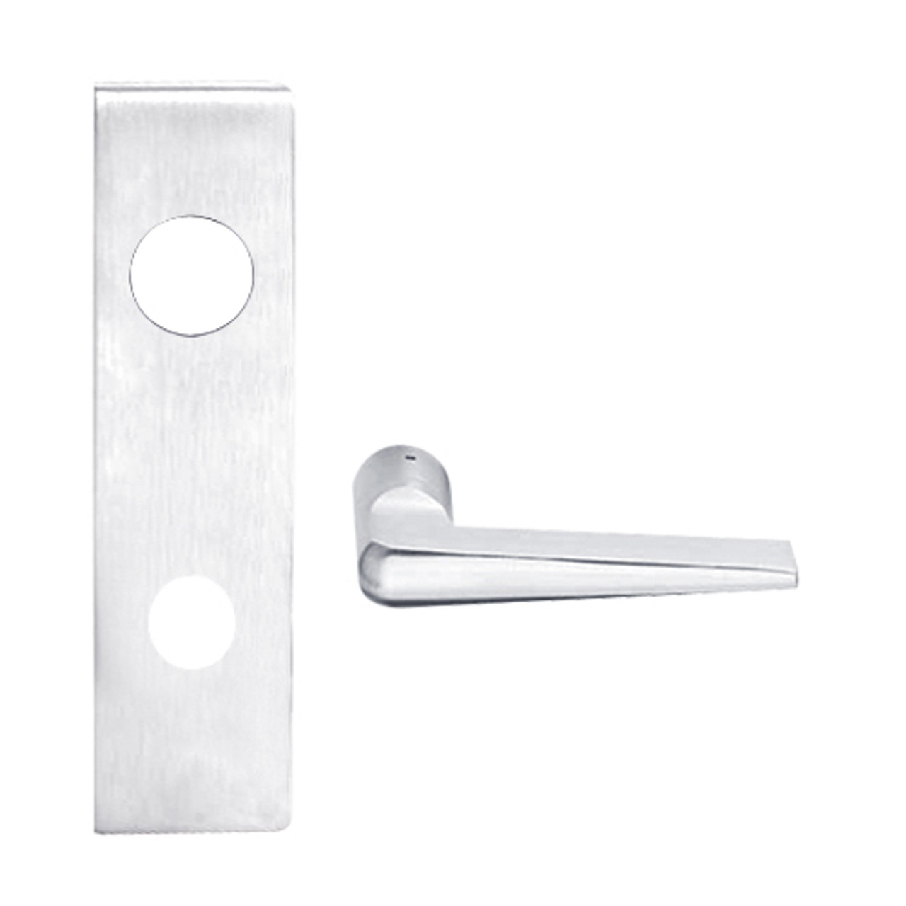 L9082BD-05N-625 Schlage L Series Institution Commercial Mortise Lock with 05 Cast Lever Prepped for SFIC in Bright Chrome